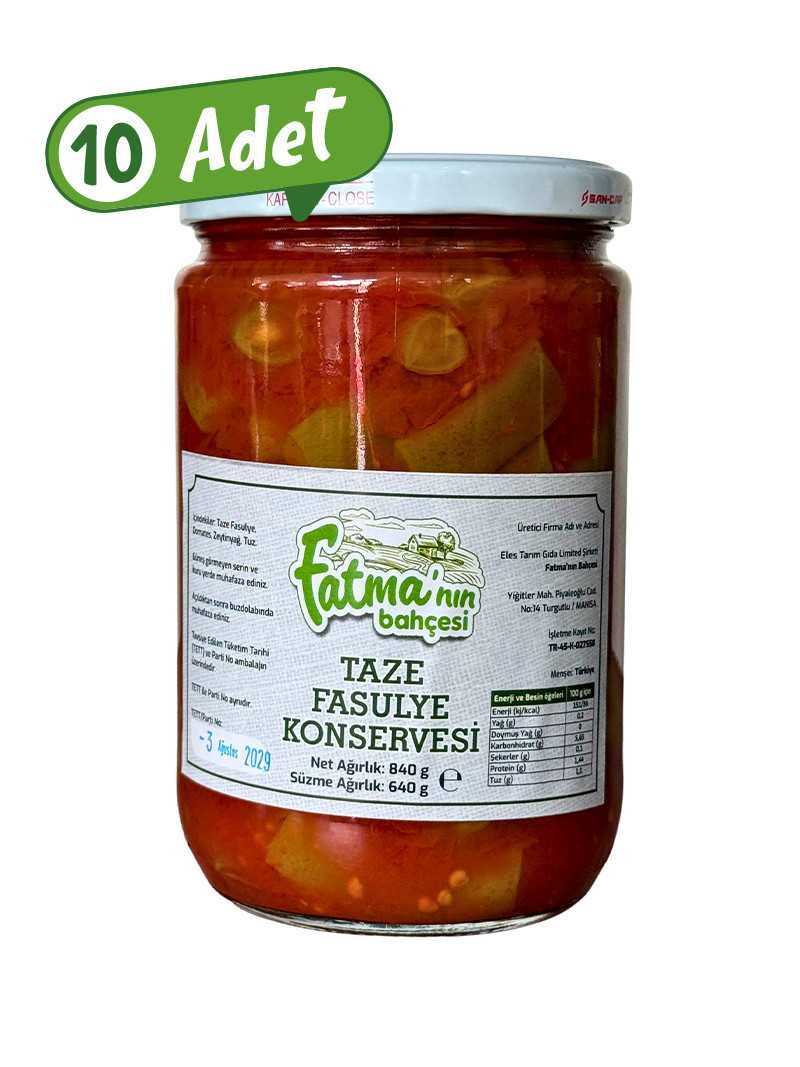 Taze Fasulye Konserve 10 Adet