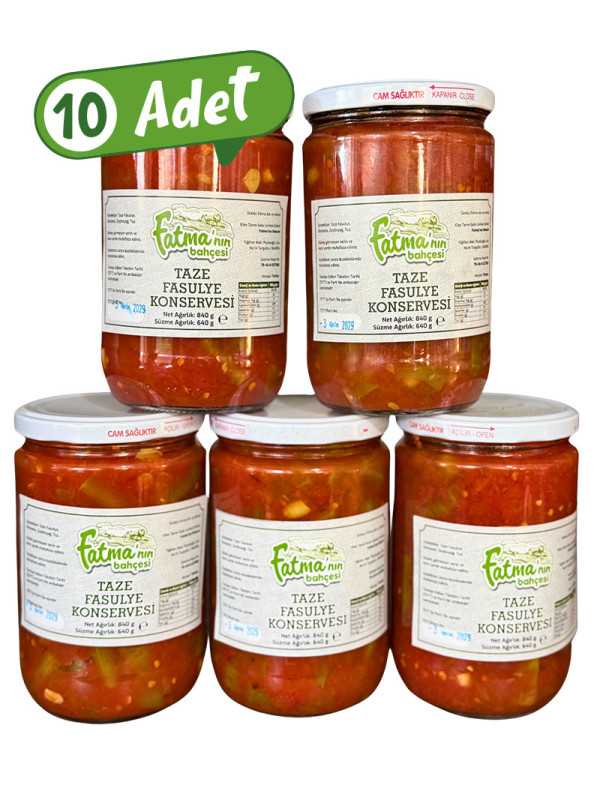 Taze Fasulye Konserve 10 Adet