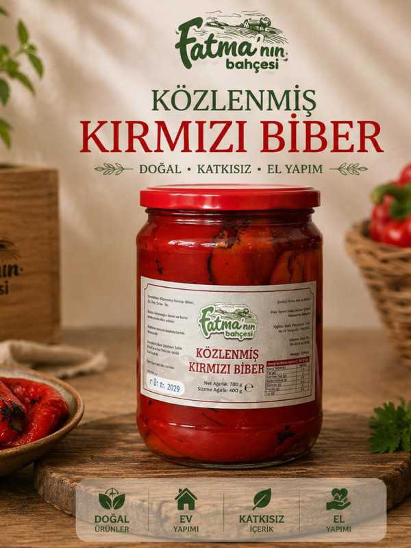 Közlenmiş Kırmızı Biber 660 gr