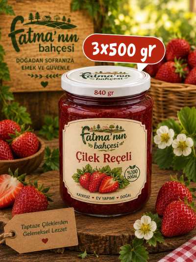 Çilek Reçeli 3x 500 Gr