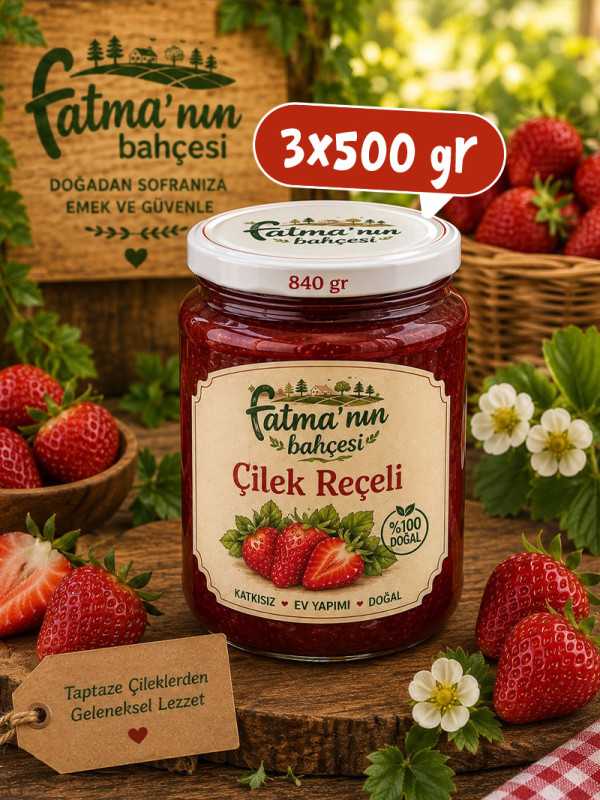 Çilek Reçeli 3x 500 Gr