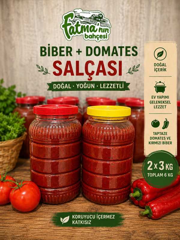 Biber + Domates Salçası 2x3 Kg.