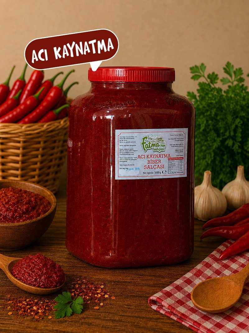 Kaynatma Acı Biber Salçası 5 Kg.