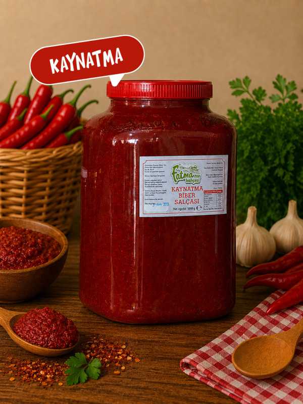 Fatma'nın Bahçesi Kaynatma Biber Salçası 5 kg | Doğal ve Katkısız